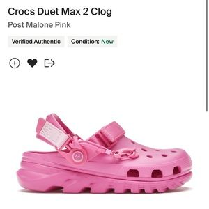 Crocs - Post Malone Pink X Crocs Duet Max 2 - Mens 10 Women 12